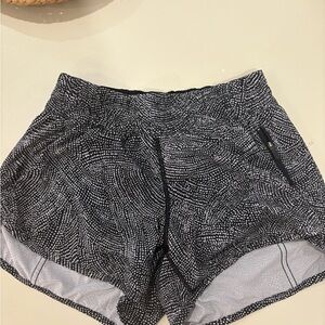 Lululemon Athletica Black and White Athletic Shorts